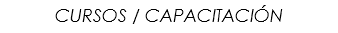CURSOS / CAPACITACIÓN